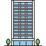 High Rise Apartment SVG Icon